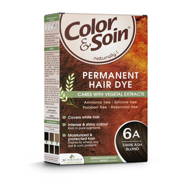 COLOR &amp; SOIN matu krāsa bez amonjaka 6A Tumši pelnu blonda 135 ml