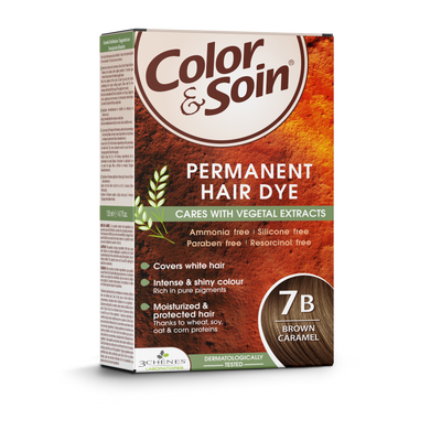 COLOR &amp; SOIN matu krāsa bez amonjaka 7B brūna karamele 135 ml