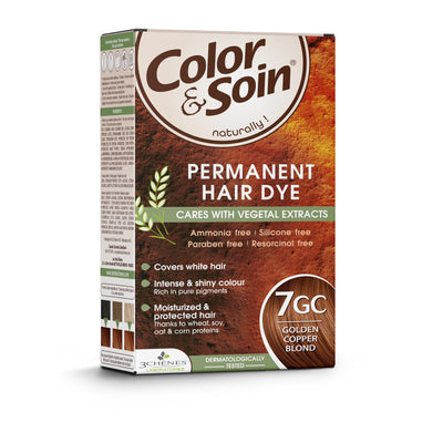 COLOR &amp; SOIN matu krāsa bez amonjaka 7GC zeltaini vara blonda 135 ml