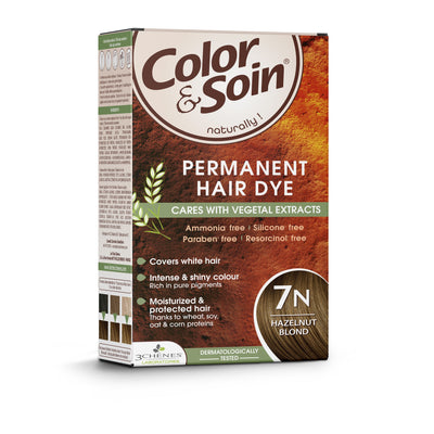 COLOR &amp; SOIN matu krāsa bez amonjaka 7N lazdu riekstu blonds 135 ml