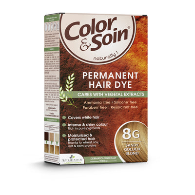 COLOR &amp; SOIN matu krāsa bez amonjaka 8G Sandy Golden Blond 135 ml