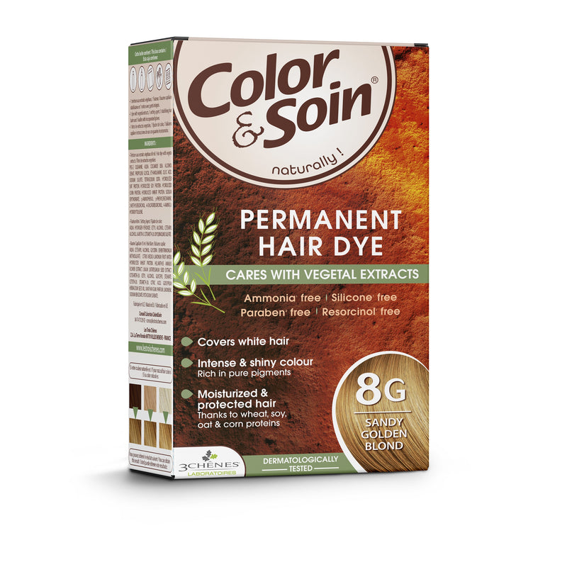 COLOR &amp; SOIN matu krāsa bez amonjaka 8G Sandy Golden Blond 135 ml, nuotrauka Nr. 3
