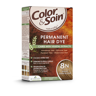 COLOR &amp; SOIN matu krāsa bez amonjaka 8N kviešu dīgļu blonda 135 ml