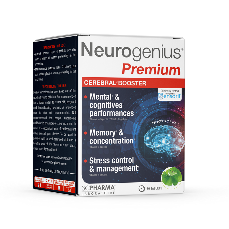3C PHARMA Neurogenius Premium, tabletes N60, nuotrauka Nr. 1