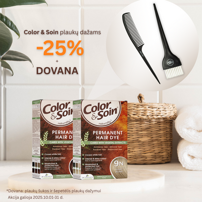 COLOR &amp; SOIN matu krāsa bez amonjaka 7B brūna karamele 135 ml