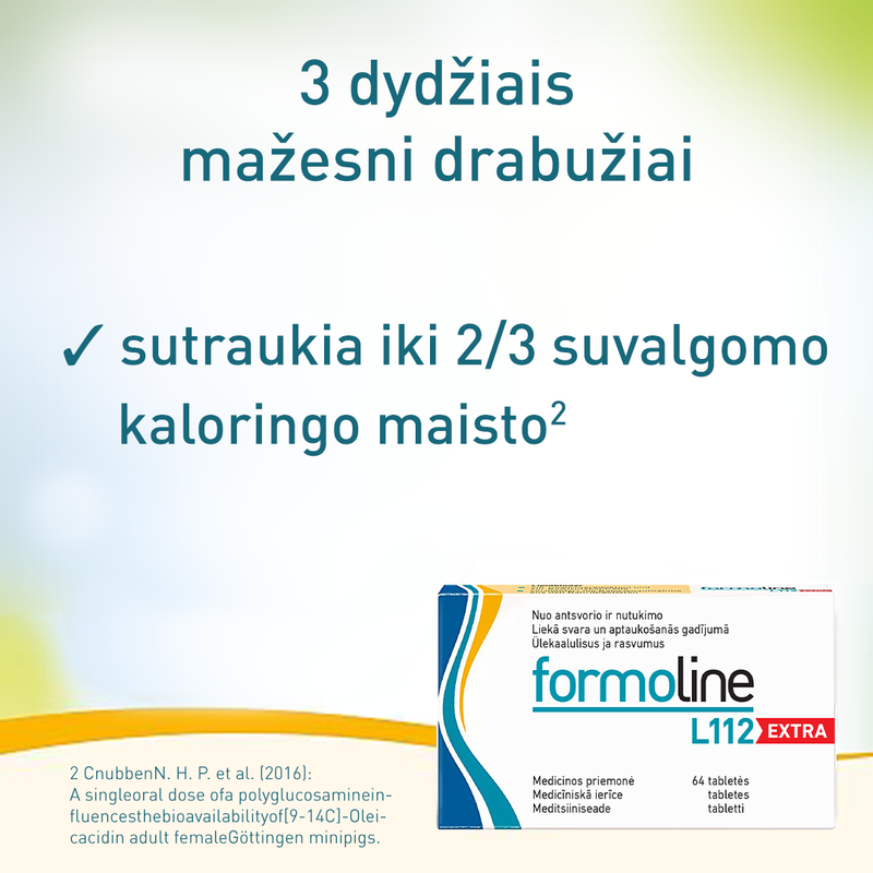 Formoline L112 EXTRA 750 mg liekā svara un holesterīna līmeņa ārstēšanai, tabletes N64 x 6, nuotrauka Nr. 5