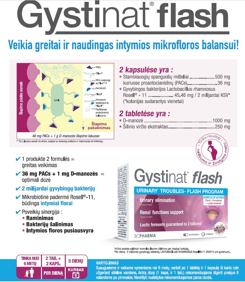 3C PHARMA Gystinat Flash, tabletes N10, kapsulas N10, nuotrauka Nr. 3