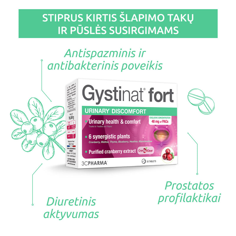 3C PHARMA Gystinat Fort tabletes N30, nuotrauka Nr. 2