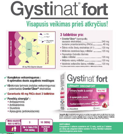 3C PHARMA Gystinat Fort tabletes N30