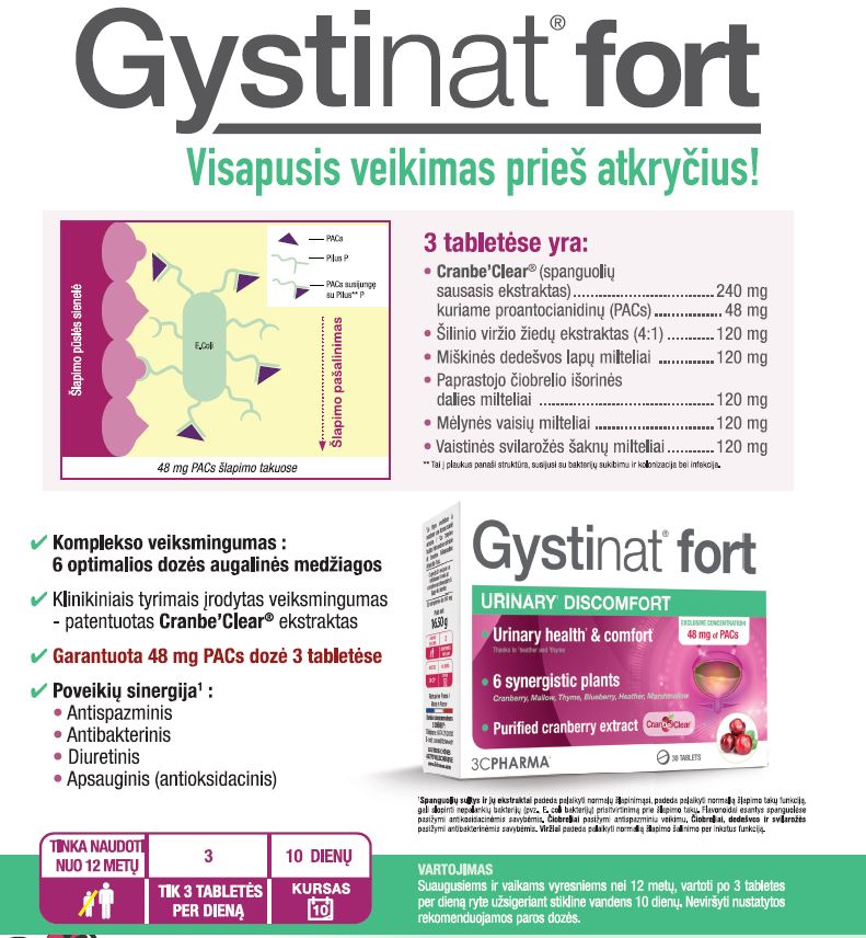 3C PHARMA Gystinat Fort tabletes N30, nuotrauka Nr. 3