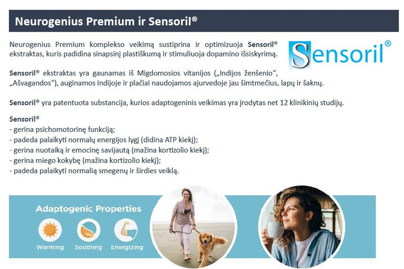 3C PHARMA Neurogenius Premium, tabletes N60, nuotrauka Nr. 6