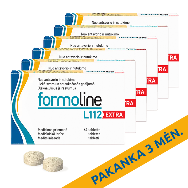 Formoline L112 EXTRA 750 mg liekā svara un holesterīna līmeņa ārstēšanai, tabletes N64 x 6, nuotrauka Nr. 1