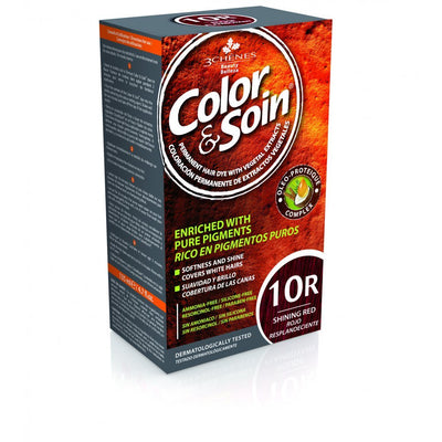 COLOR &amp; SOIN matu krāsa bez amonjaka 10R Spīdīgi sarkana 135 ml