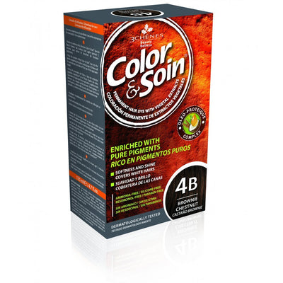 COLOR &amp; SOIN matu krāsa bez amonjaka 4B Brownie Chestnut 135 ml