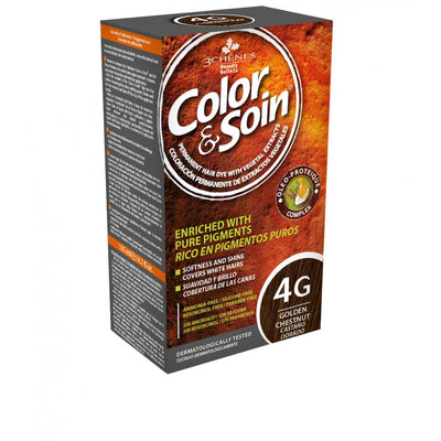 COLOR &amp; SOIN matu krāsa bez amonjaka 4G Zeltaini kastaņkrāsa 135 ml