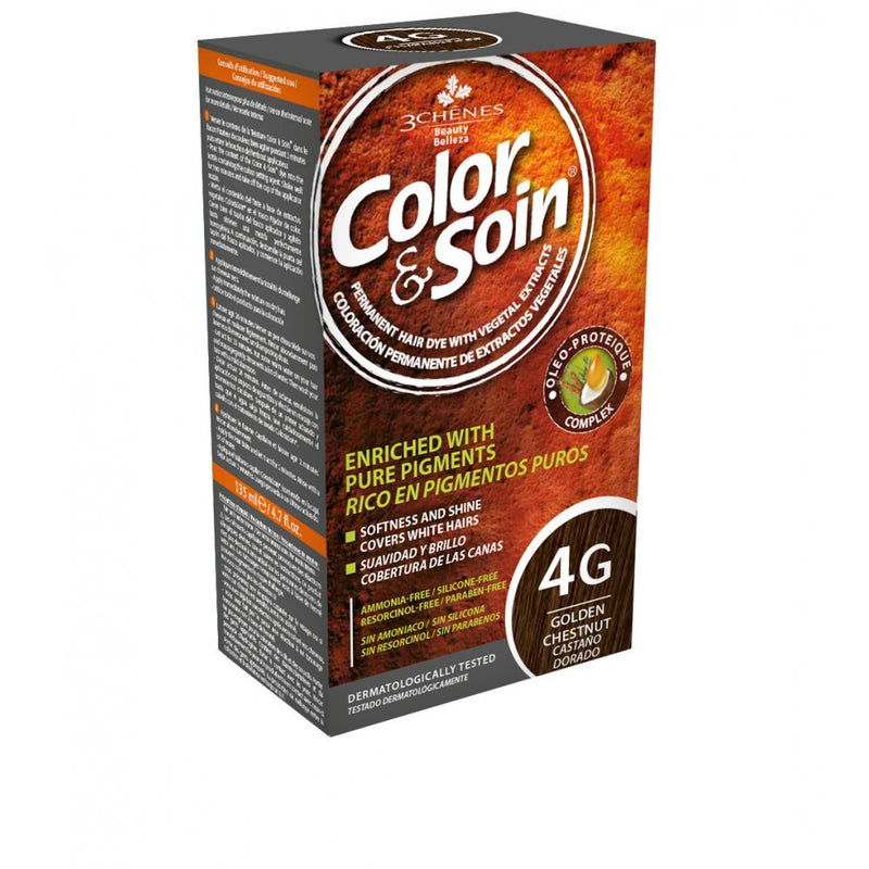 COLOR &amp; SOIN matu krāsa bez amonjaka 4G Zeltaini kastaņkrāsa 135 ml, nuotrauka Nr. 1