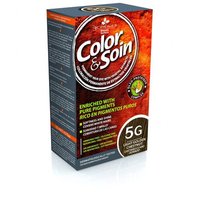 COLOR &amp; SOIN matu krāsa bez amonjaka 5G gaiši zeltaini kastaņkrāsa 135 ml
