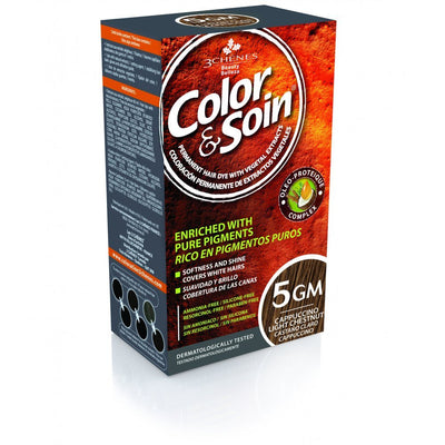 COLOR &amp; SOIN matu krāsa bez amonjaka 5GM Cappuccino gaiši kastaņkrāsa 135 ml