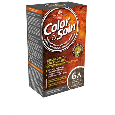 COLOR &amp; SOIN matu krāsa bez amonjaka 6A Tumši pelnu blonda 135 ml