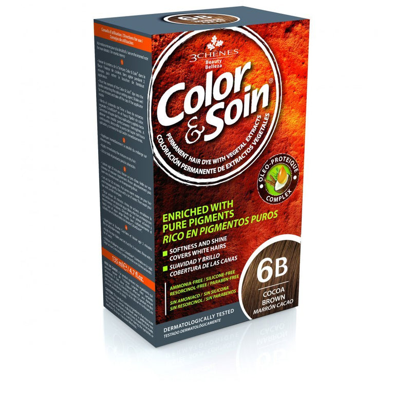 COLOR &amp; SOIN matu krāsa bez amonjaka 6B kakao brūna 135 ml, nuotrauka Nr. 1