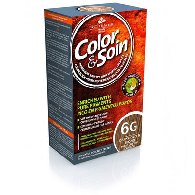 COLOR &amp; SOIN matu krāsa bez amonjaka 6G Tumši zeltaini blonda 135 ml
