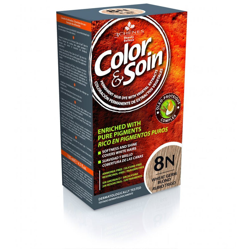 COLOR &amp; SOIN matu krāsa bez amonjaka 8N kviešu dīgļu blonda 135 ml, nuotrauka Nr. 1
