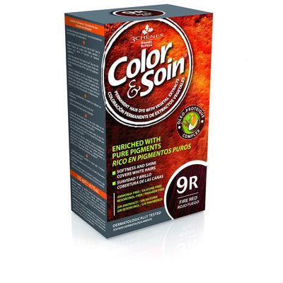 COLOR &amp; SOIN matu krāsa bez amonjaka 9R Uguns sarkana 135 ml