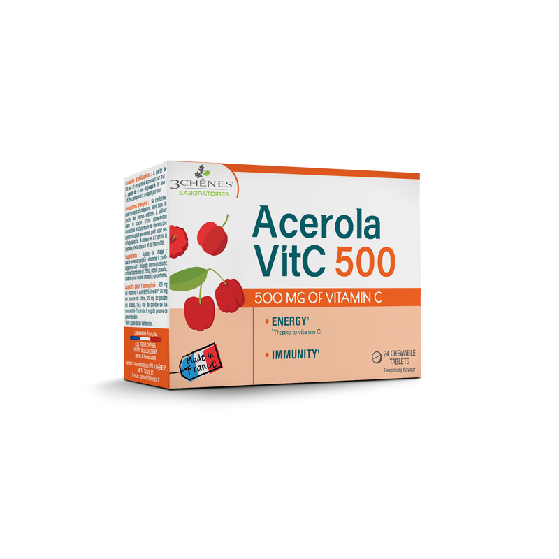 3 CHÊNES Acerola VitC 500, tabletes N24, nuotrauka Nr. 1