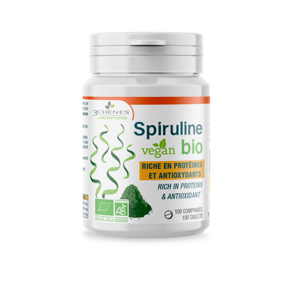 3 CHÊNES Spiruline Vegan Bio, tabletes N100
